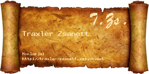 Traxler Zsanett névjegykártya